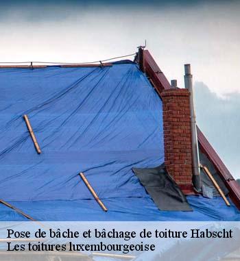 La pose de bâche de toiture pour une protection provisoire de la maison