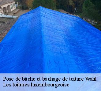 Appelez Les toitures luxembourgeoise  pour un bâchage de toiture à Wahl dans le .