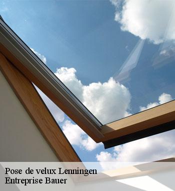 Pose de velux sur une toiture en pente à Lenningen